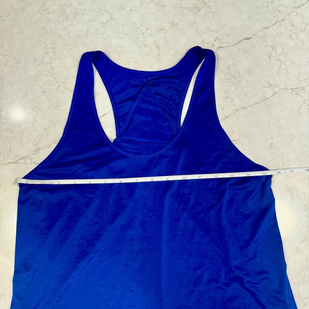 Lululemon Essential Tank Pleated Racerback Cobalt Blue Larkspur S/M Yoga Run Top - Picture 7 of 13